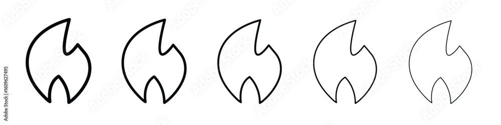 Poster fire icon. thin line icons collection for web ui.