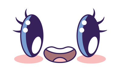 Set Detailed anime eye set