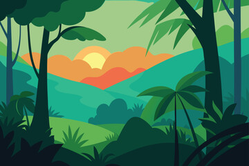 Obraz premium rainforest morning light