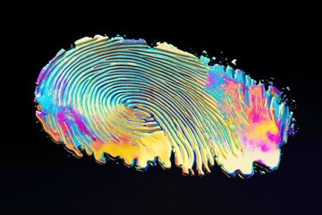 abstract colorful background with fingerprint