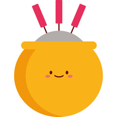 Traditional Incense Pot Vector Icon
