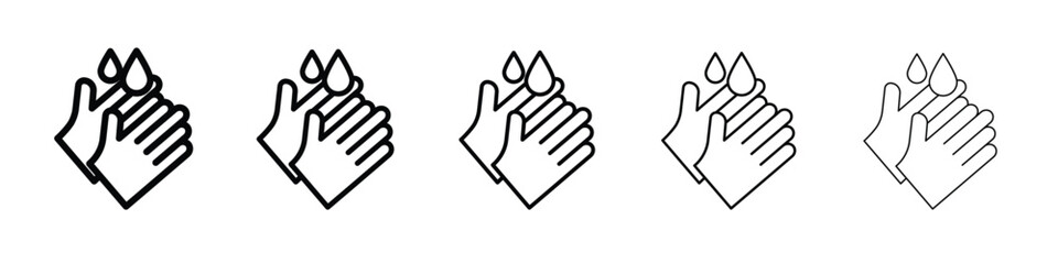 Handwashing icon. Thin line icons collection for web ui.