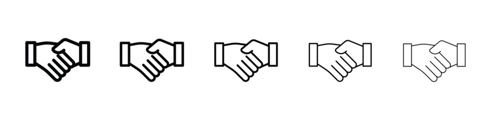 Handshake icon. Thin line icons collection for web ui.