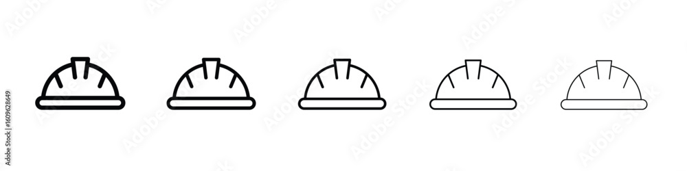 Poster helmet icon. thin line icons collection for web ui.