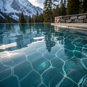 swimming pool in the morning