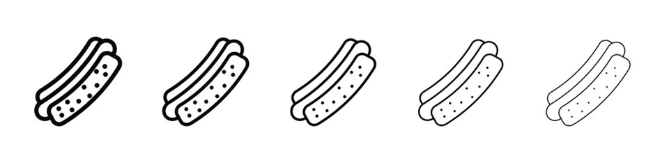 Hot dog icon. Thin line icons collection for web ui.