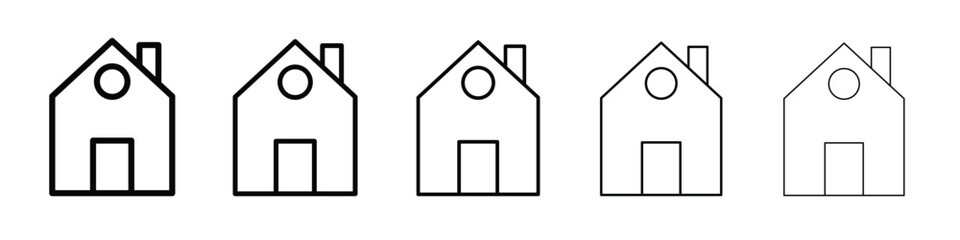 House icon. Thin line icons collection for web ui.