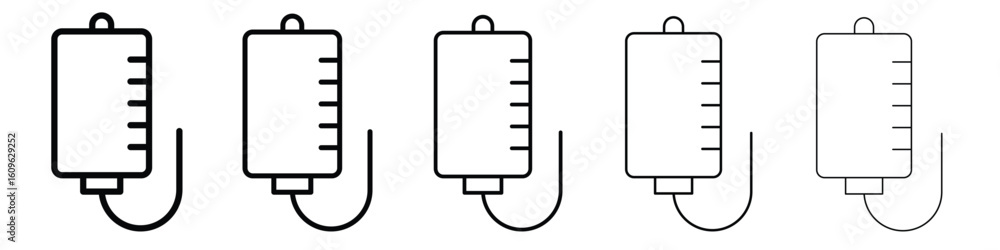 Poster iv drip icon. thin line icons collection for web ui.
