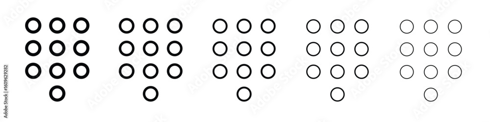 Poster keypad icon. thin line icons collection for web ui.