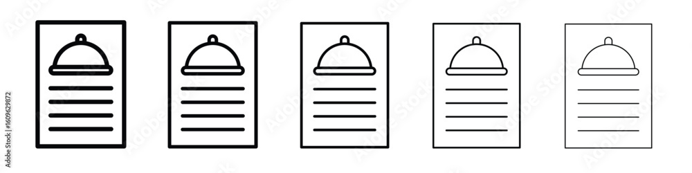 Poster menu icon. thin line icons collection for web ui.