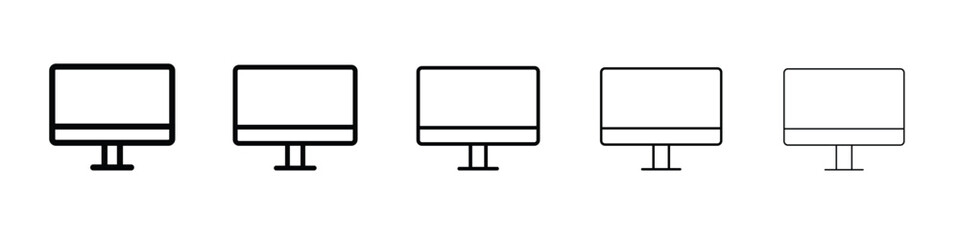 Monitor icon. Thin line icons collection for web ui.