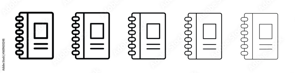 Aufkleber notebook icon. thin line icons collection for web ui.