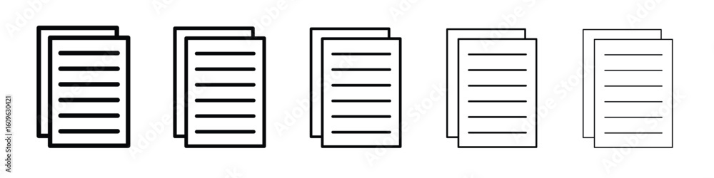 Poster papers icon. thin line icons collection for web ui.