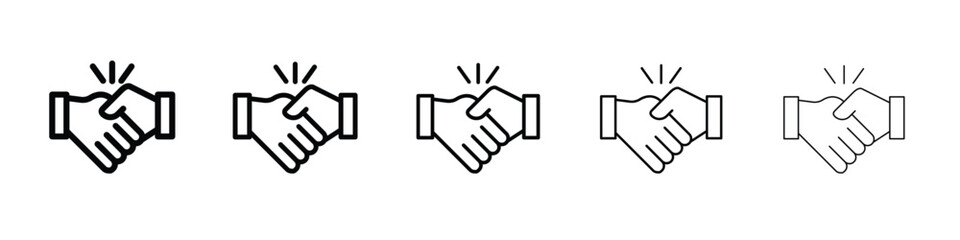 Partnership icon. Thin line icons collection for web ui.