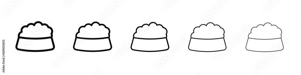 Poster pet food icon. thin line icons collection for web ui.