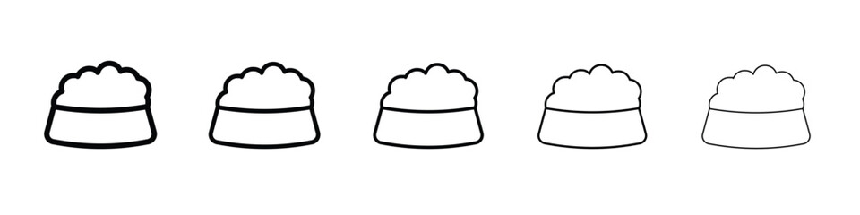Pet food icon. Thin line icons collection for web ui.