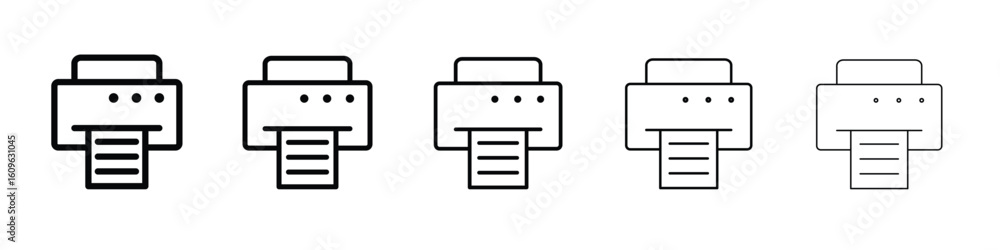 Aufkleber print icon. thin line icons collection for web ui.