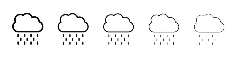 Rain icon. Thin line icons collection for web ui.
