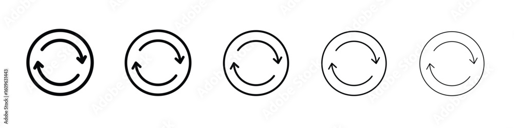 Aufkleber repeat icon. thin line icons collection for web ui.