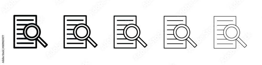 Poster Research icon. Thin line icons collection for web ui.
