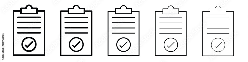 Poster result icon. thin line icons collection for web ui.