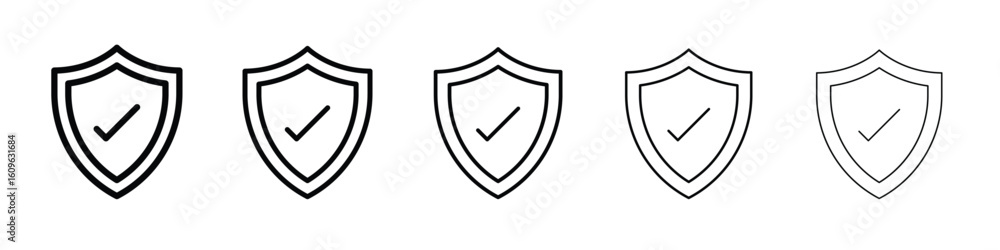 Poster safe icon. thin line icons collection for web ui.