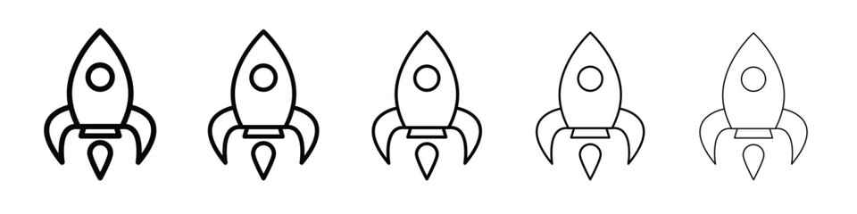 Rocket icon. Thin line icons collection for web ui.