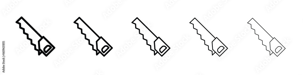 Poster saw icon. thin line icons collection for web ui.