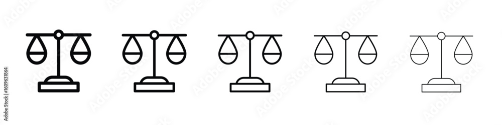 Poster scales icon. thin line icons collection for web ui.
