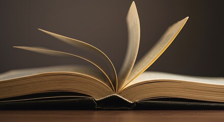 Turning Pages: Open Book in Soft Light