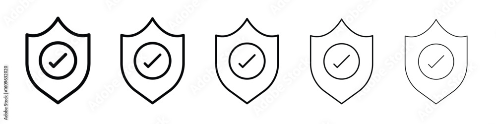 Poster security icon. thin line icons collection for web ui.