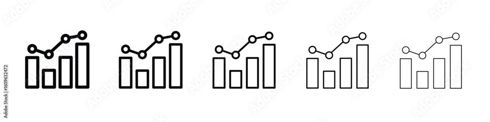 Aufkleber statistics icon. thin line icons collection for web ui.