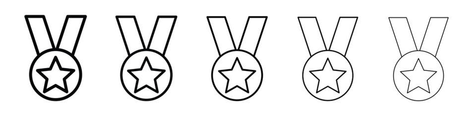 Sports medal icon. Thin line icons collection for web ui.