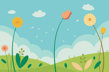 Fototapeta premium wildflower meadow breeze