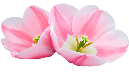 Delicate pink tulips blooming with soft petals and vibrant colors