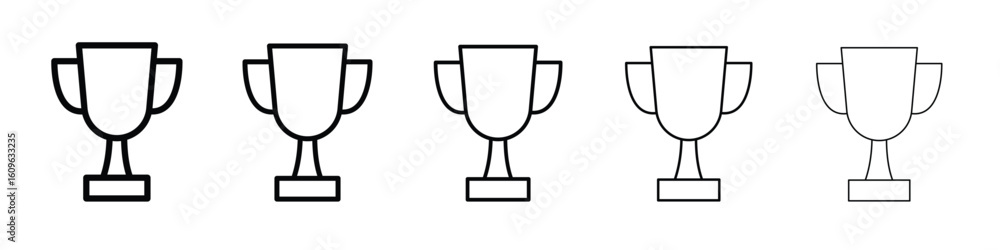 Poster trophy icon. thin line icons collection for web ui.