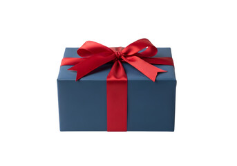 Obraz premium Wrapped Gift Box with Red Ribbon and Bow.