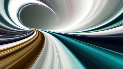 Abstract glassy combination of white and colorful gradient wave background