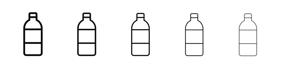 Water bottle icon. Thin line icons collection for web ui.