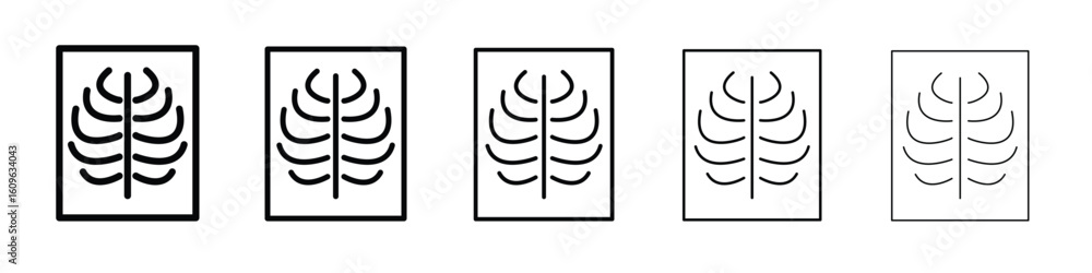 Poster x ray icon. thin line icons collection for web ui.