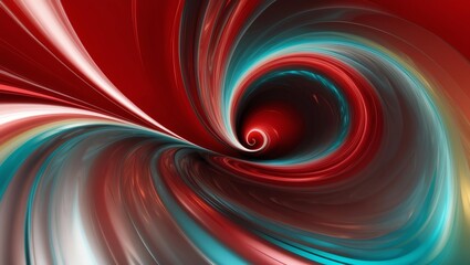 Abstract glassy combination of red and colorful gradient wave background
