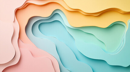 Abstract 3D Pastel Background Design