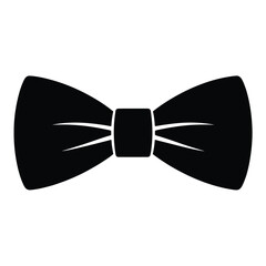 Simple Bow Tie Silhouette Vector Icon &ndash; Classic Fashion Accessory Illustration