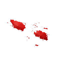 Tonga abstract red low poly map