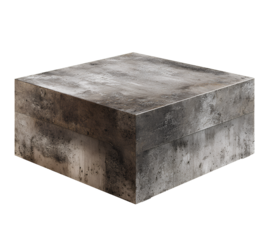 Concrete table top, transparent background, PNG element, PNG file.