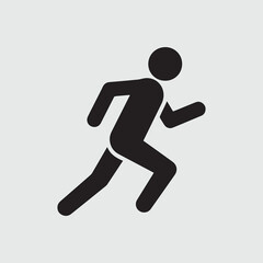 Silhouette of a person running in motion