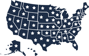 american map vector illustration with star pattern in ai eps jpeg png formats ideal for usa themed graphic design