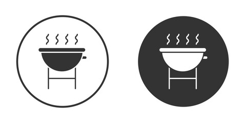 Grill icon doodle vectors, vector illustration