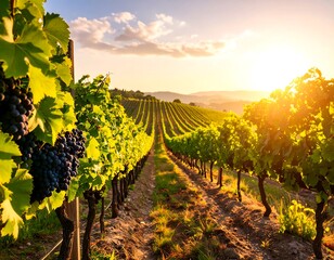 Vineyard at sunset (4)