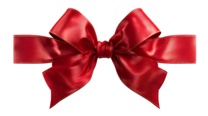 Elegant red satin bow perfect for gift wrapping and decoration